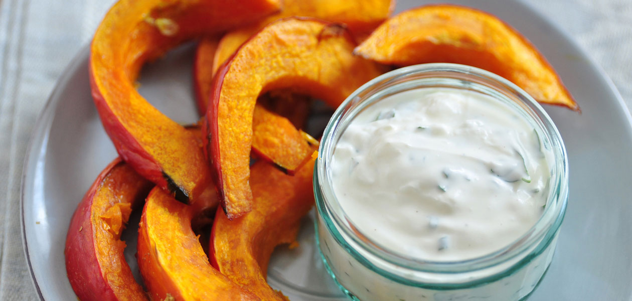 Gebackene Kürbisspalten Rezept selber machen