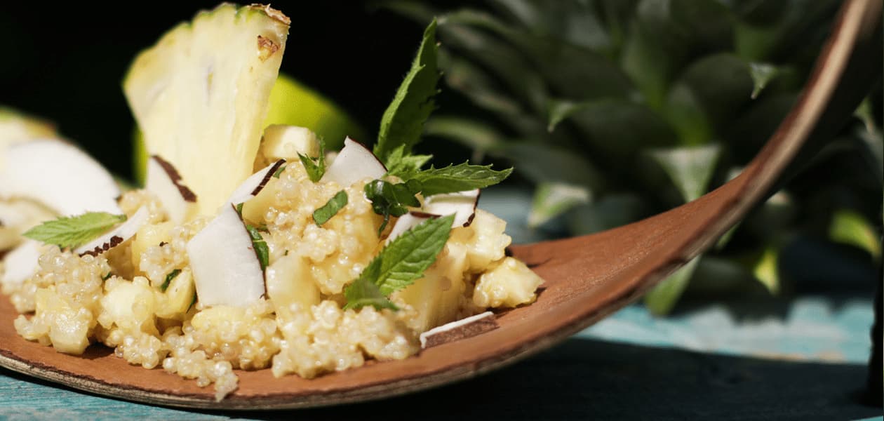 QUINOA MIT ANANAS IN KOKOSMILCH