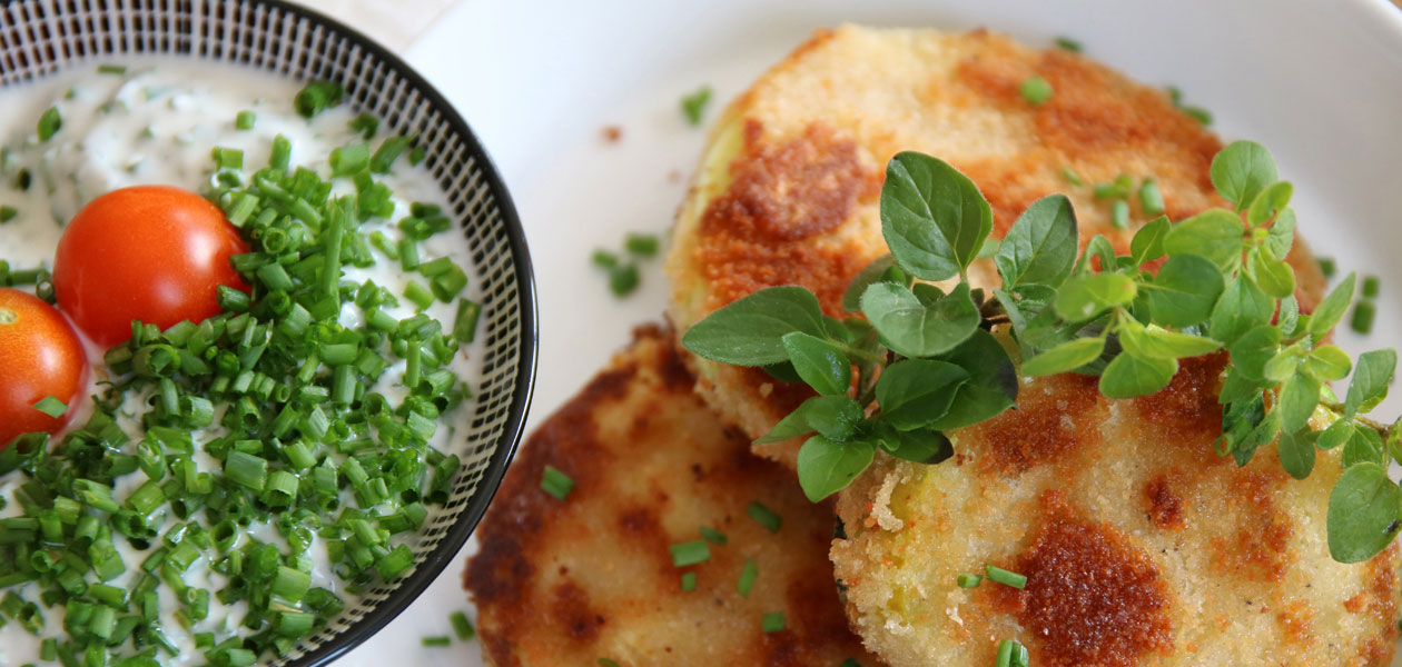 Sellerieschnitzel mit Schnittlauchquark Rezept