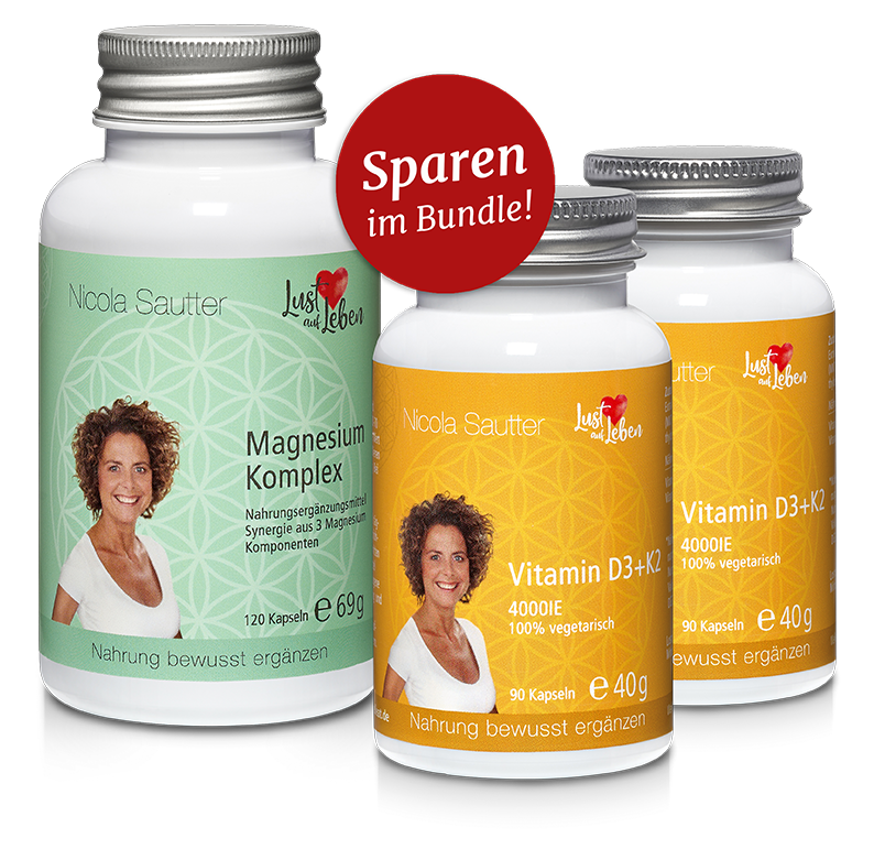 Doppelpack Vitamin D3+K2 in Kombination mit Magnesium Komplex
